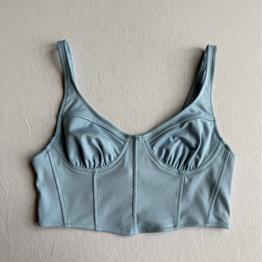 SHEIN Blue Corset Style Top